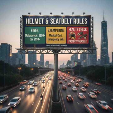 Helmet and Seatbelt Rules Fines, Exemptions, and Reality Check