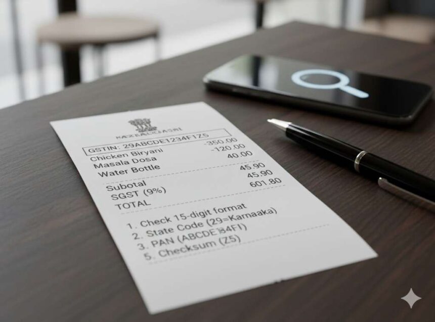 How to Check GSTIN on a Restaurant Bill Quick Verification Guide