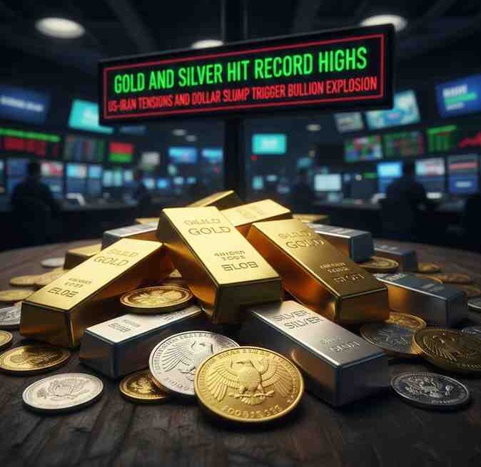 Gold and Silver Hit Record Highs US-Iran Tensions and Dollar Slump Trigger Bullion Explosion