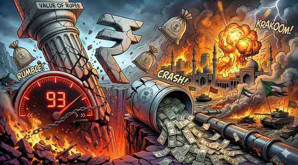 Currency in Crisis Indian Rupee Breaches 93-Mark as Iran War Drains Reserves-Wisekhabar Currency in Crisis Indian Rupee Breaches 93-Mark as Iran War Drains Reserves