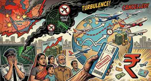 Fresh Turbulence for Indian Airlines West Asia Conflict Triggers Route Disruptions and Soaring Fares