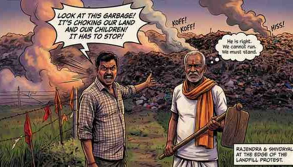 Lathis for Land Mirpur Hindu Farmers Battle Mega Dumpyard as Tensions Boil Over