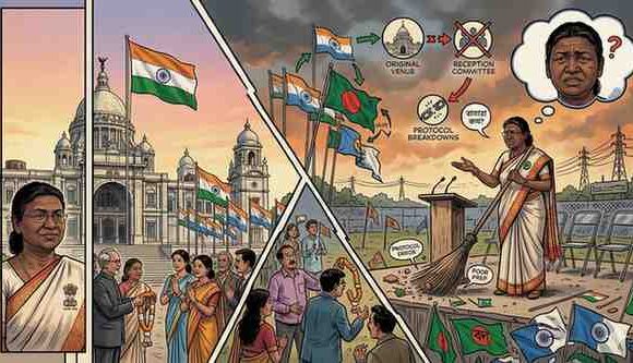 Protocol Row President Murmu Flags Venue Shift and Lack of Reception During Bengal Visit-Wisekhabar Protocol Row President Murmu Flags Venue Shift and Lack of Reception During Bengal Visit