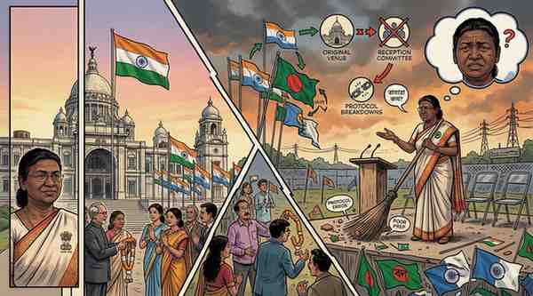 Protocol Row President Murmu Flags Venue Shift and Lack of Reception During Bengal Visit-Wisekhabar Protocol Row President Murmu Flags Venue Shift and Lack of Reception During Bengal Visit