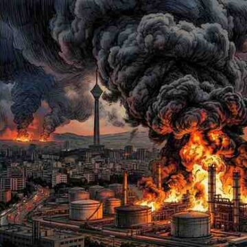 The Sky Turned Black Hellish Scenes in Tehran After Israel Hits Critical Oil Infrastructure-Wisekhabar The Sky Turned Black Hellish Scenes in Tehran After Israel Hits Critical Oil Infrastructure