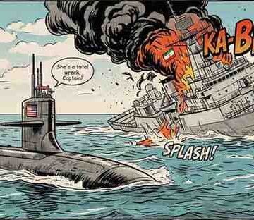 U.S. Submarine Sinks Iranian Warship in the Indian Ocean A New Front in Global Conflict-Wisekhabar U.S. Submarine Sinks Iranian Warship in the Indian Ocean A New Front in Global Conflict