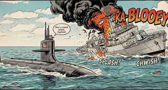 U.S. Submarine Sinks Iranian Warship in the Indian Ocean A New Front in Global Conflict