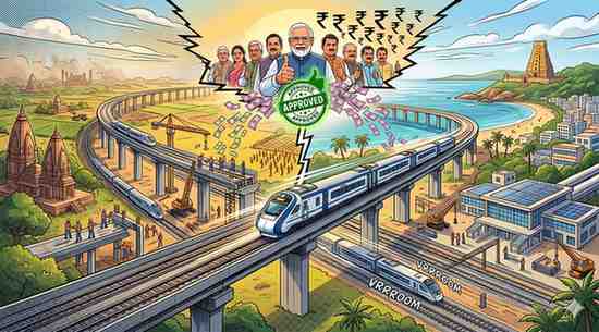 Indian Cabinet Greenlights ₹24,815 Crore Rail Infrastructure Boost in UP and Andhra Pradesh