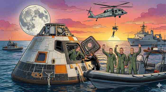 NASA Artemis II Crew Splashes Down After Historic Moon Flyby What It Means for India Space Partnership-Wisekhabar NASA Artemis II Crew Splashes Down After Historic Moon Flyby What It Means for India Space Partnership