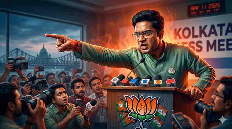 TMC Leader Abhishek Banerjee Attacks BJP-Led Opposition in Fiery Kolkata Press Meet April 2026-isekhabar TMC Leader Abhishek Banerjee Attacks BJP-Led Opposition in Fiery Kolkata Press Meet April 2026