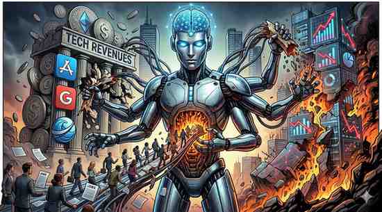 The AI Paradox: After Consuming Jobs, Artificial Intelligence Begins Eating Tech Revenues