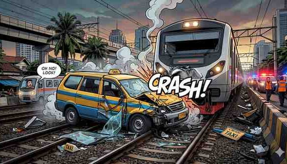 Tragedy in Jakarta Taxi Stall Triggers Deadly Train Collision