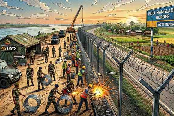 West Bengal to Complete Bangladesh Border Fencing Within 45 Days