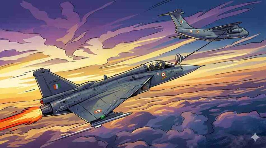Wings of Power Tejas Fighter Jet Successfully Completes In-Flight Refueling Trial