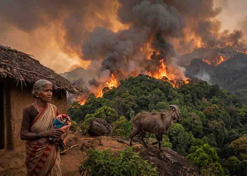 How Wildfires in Tamil Nadu's Western Ghats Are Affecting the Environment and Local Communities