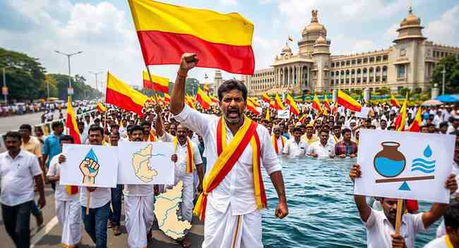 Karnataka Bandh Activist Vatal Nagaraj Leads Protest Amid Cauvery Dispute-Wisekhabar Karnataka Bandh Activist Vatal Nagaraj Leads Protest Amid Cauvery Dispute